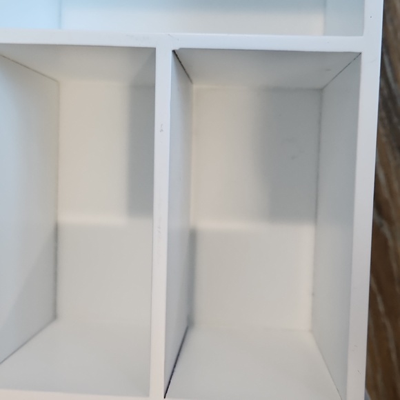 NWT Wooden White Makeup Organizer 2 Drawers 4 Compartments - Picture 9 of 15